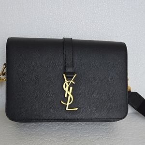 Classic YSL Logo Black Crossbody Bag